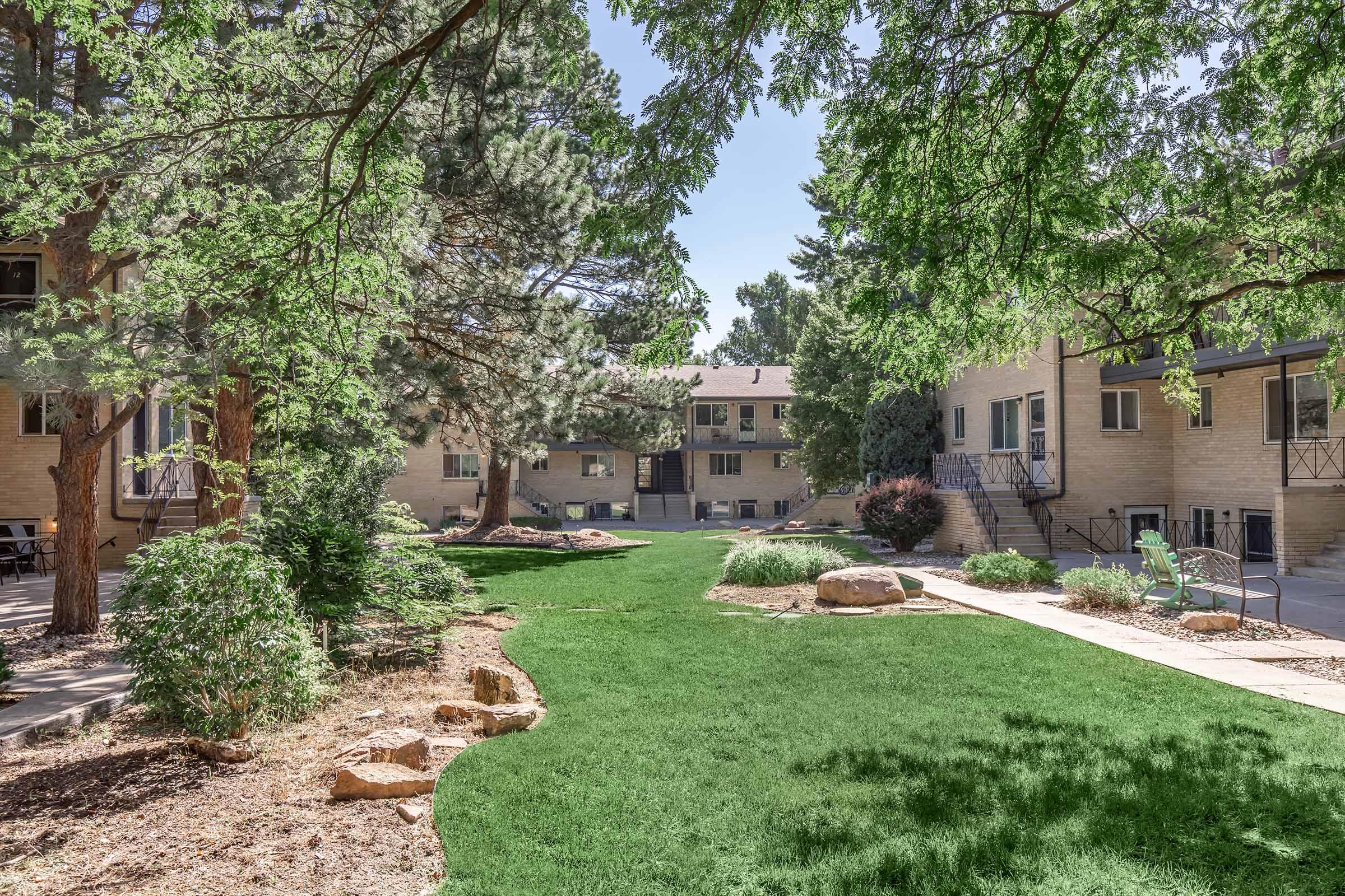 a garden in front of a house