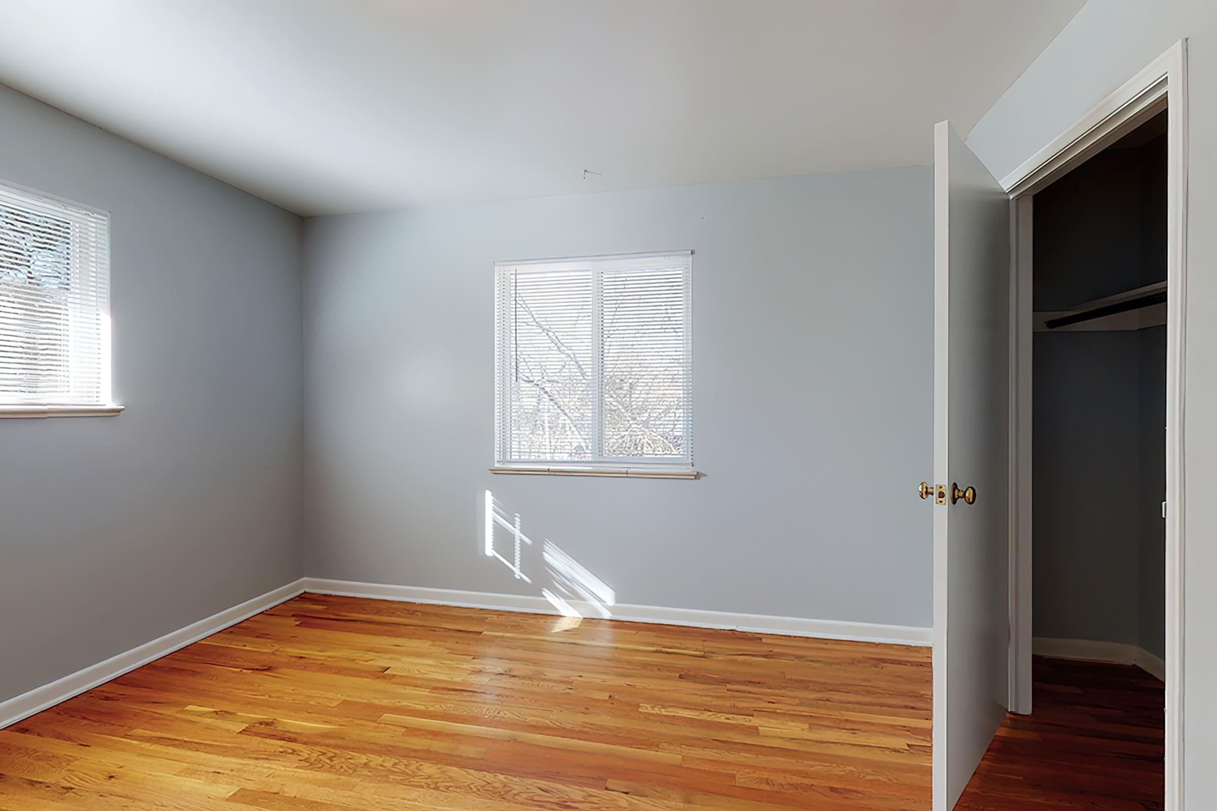 a room with a wood floor