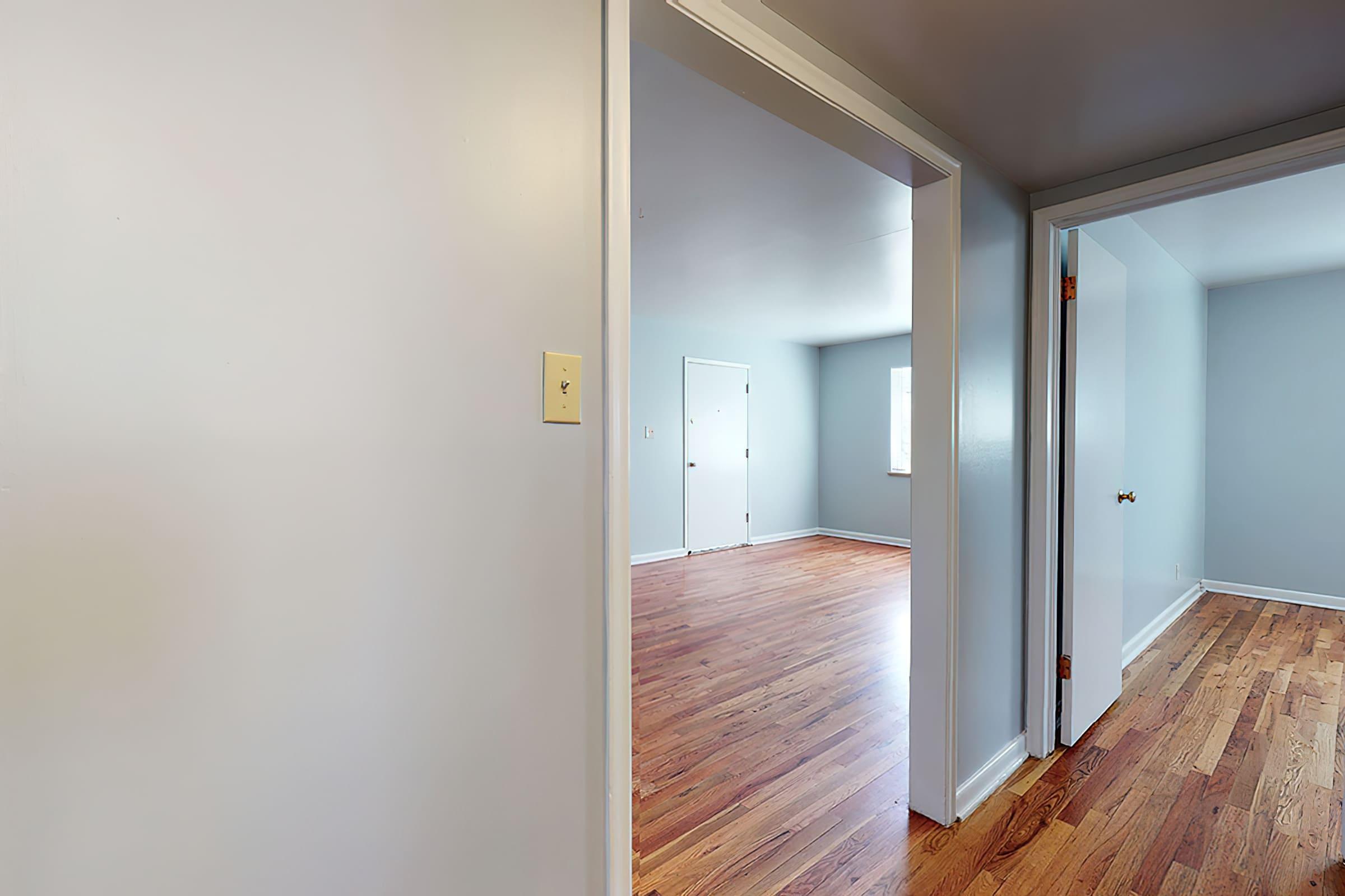 a double door in a room