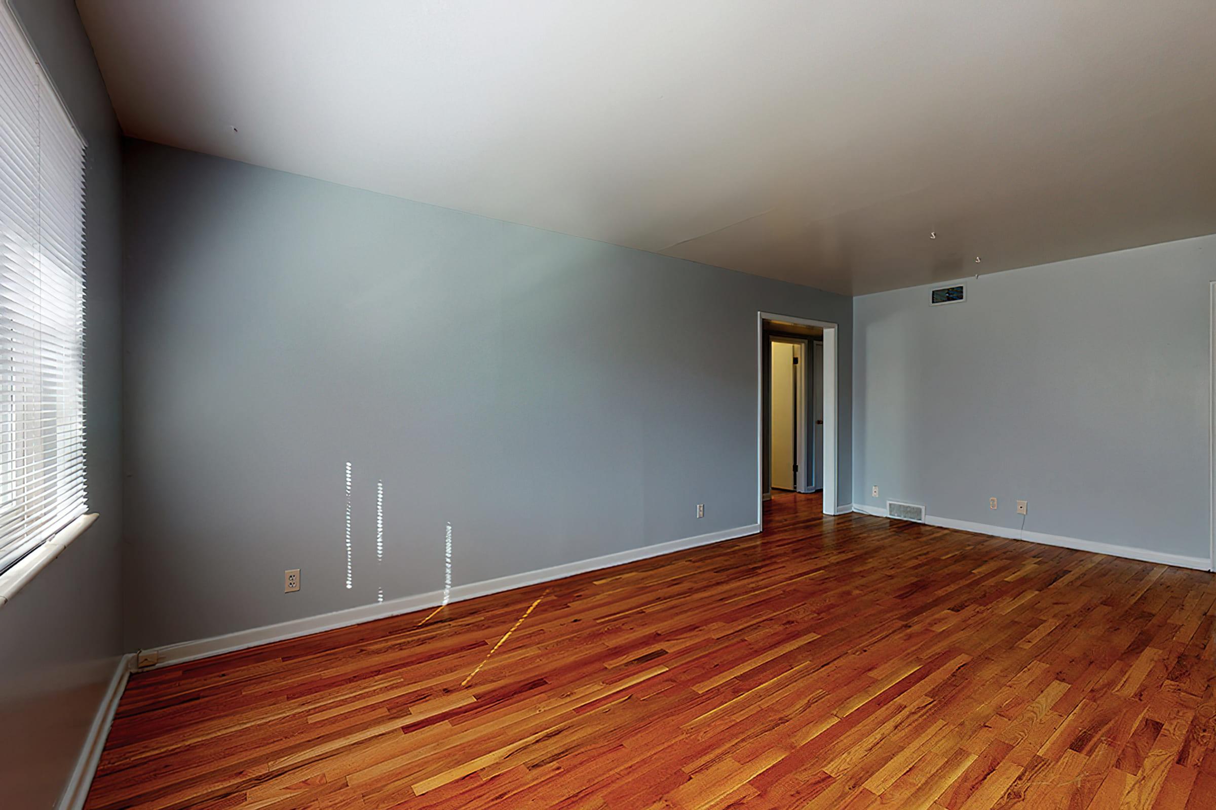 a room with a wood floor