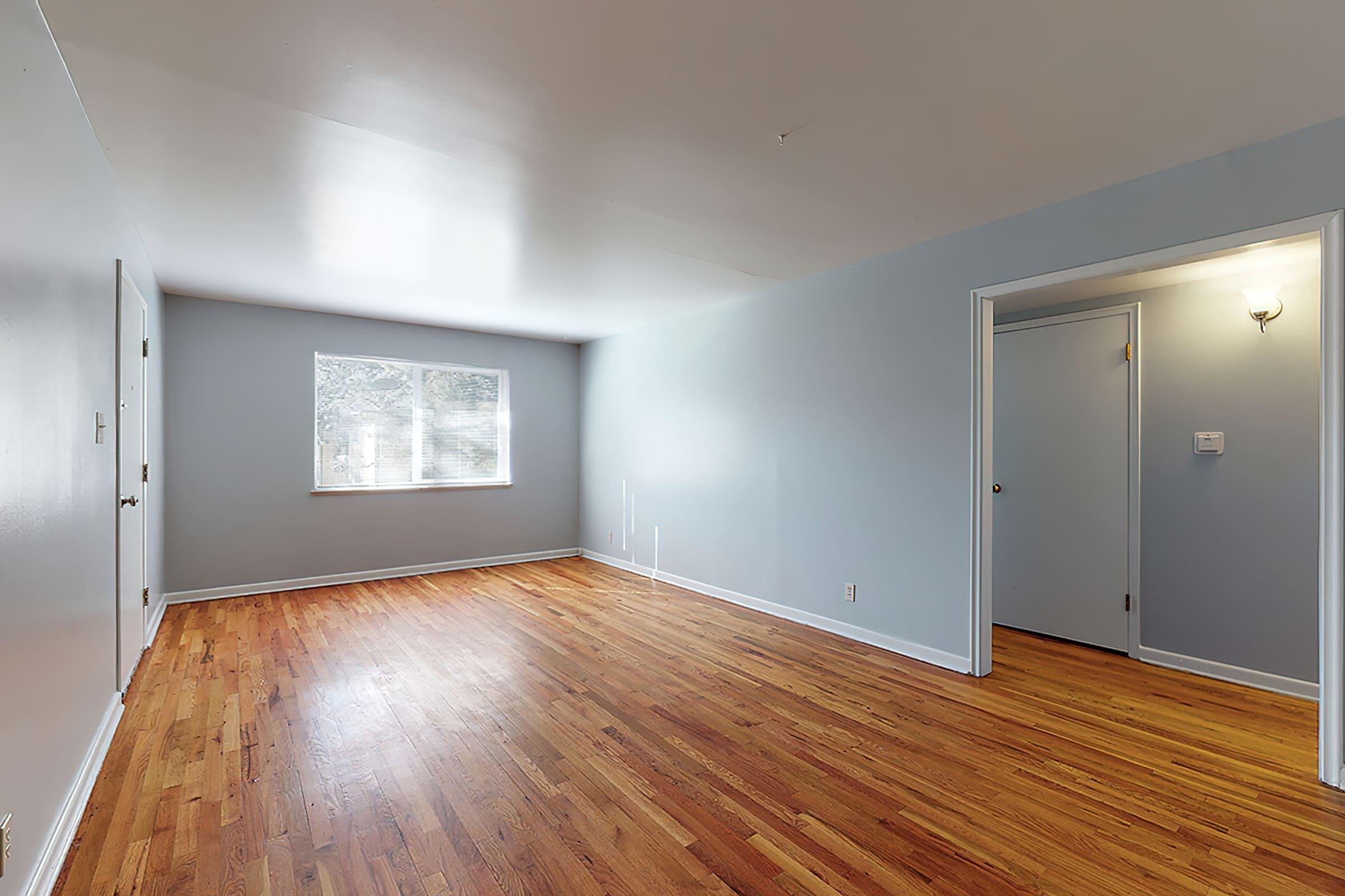 a room with a wood floor