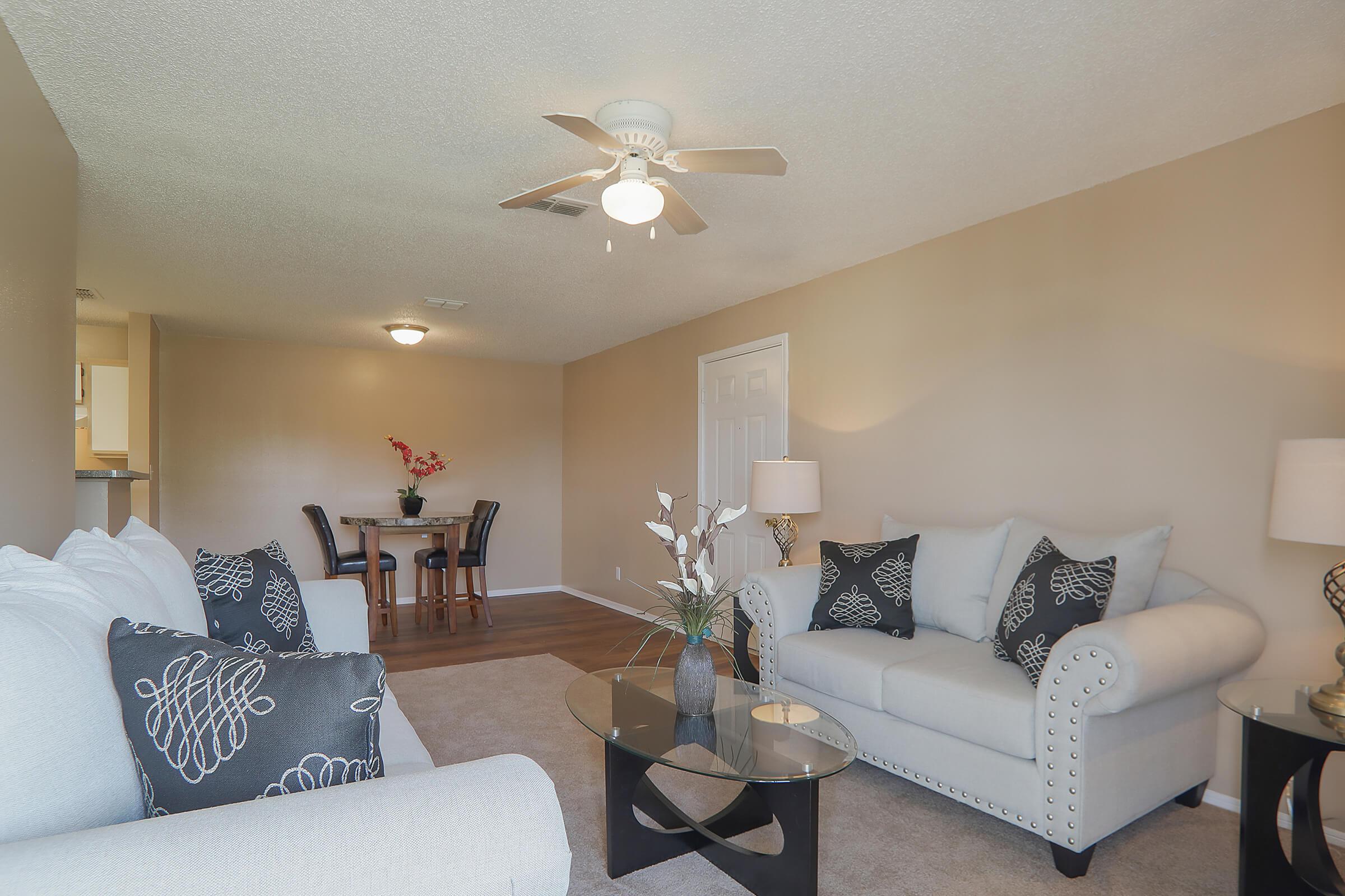 white furniture in a living room