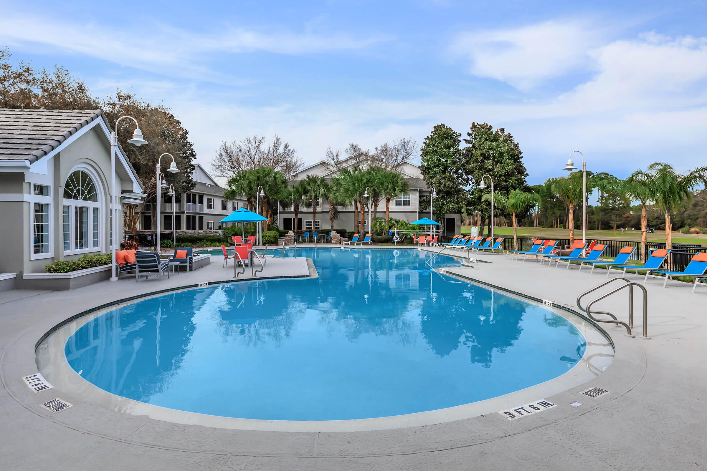 an empty swimming pool