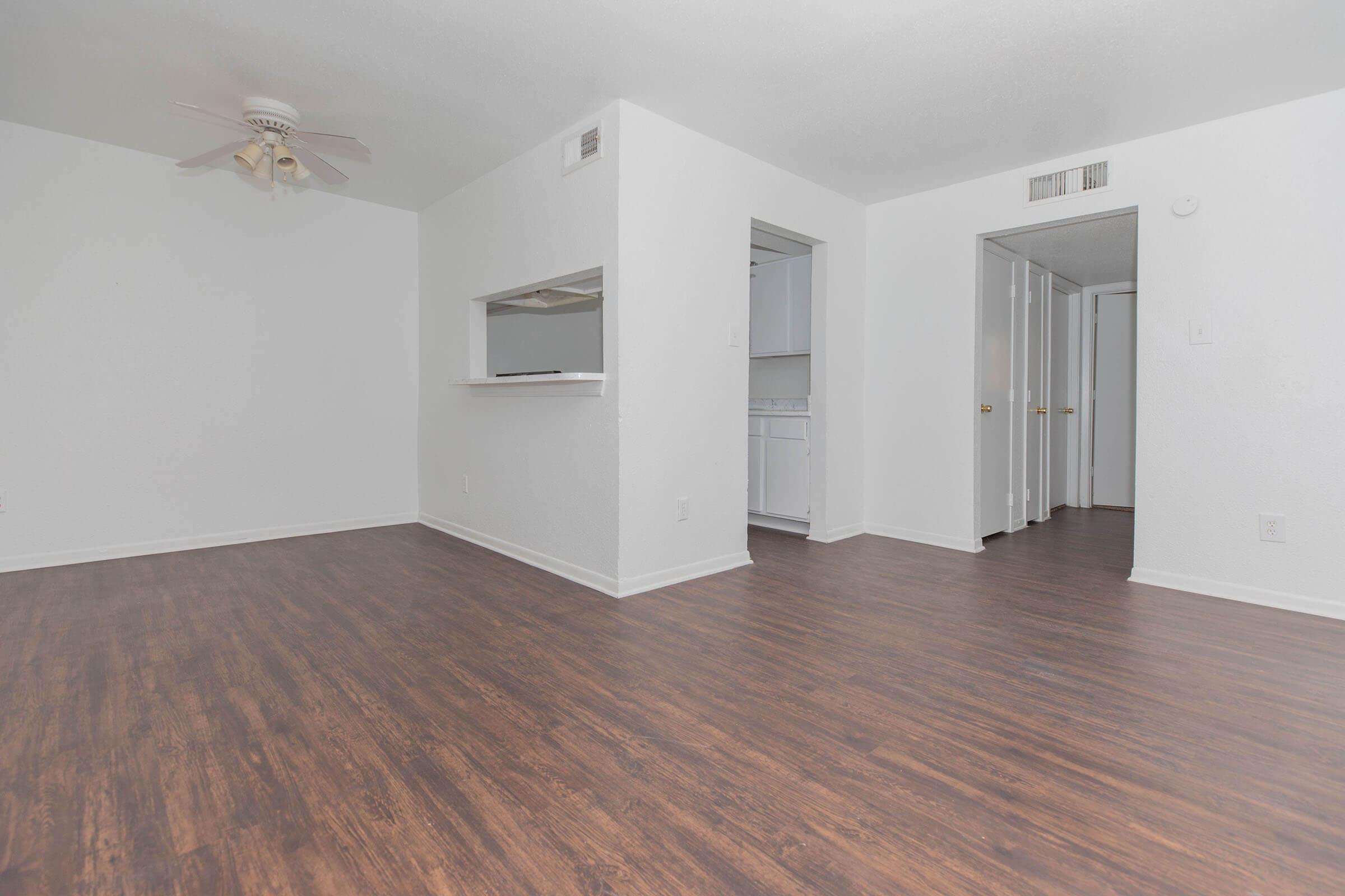 a room with a wooden floor