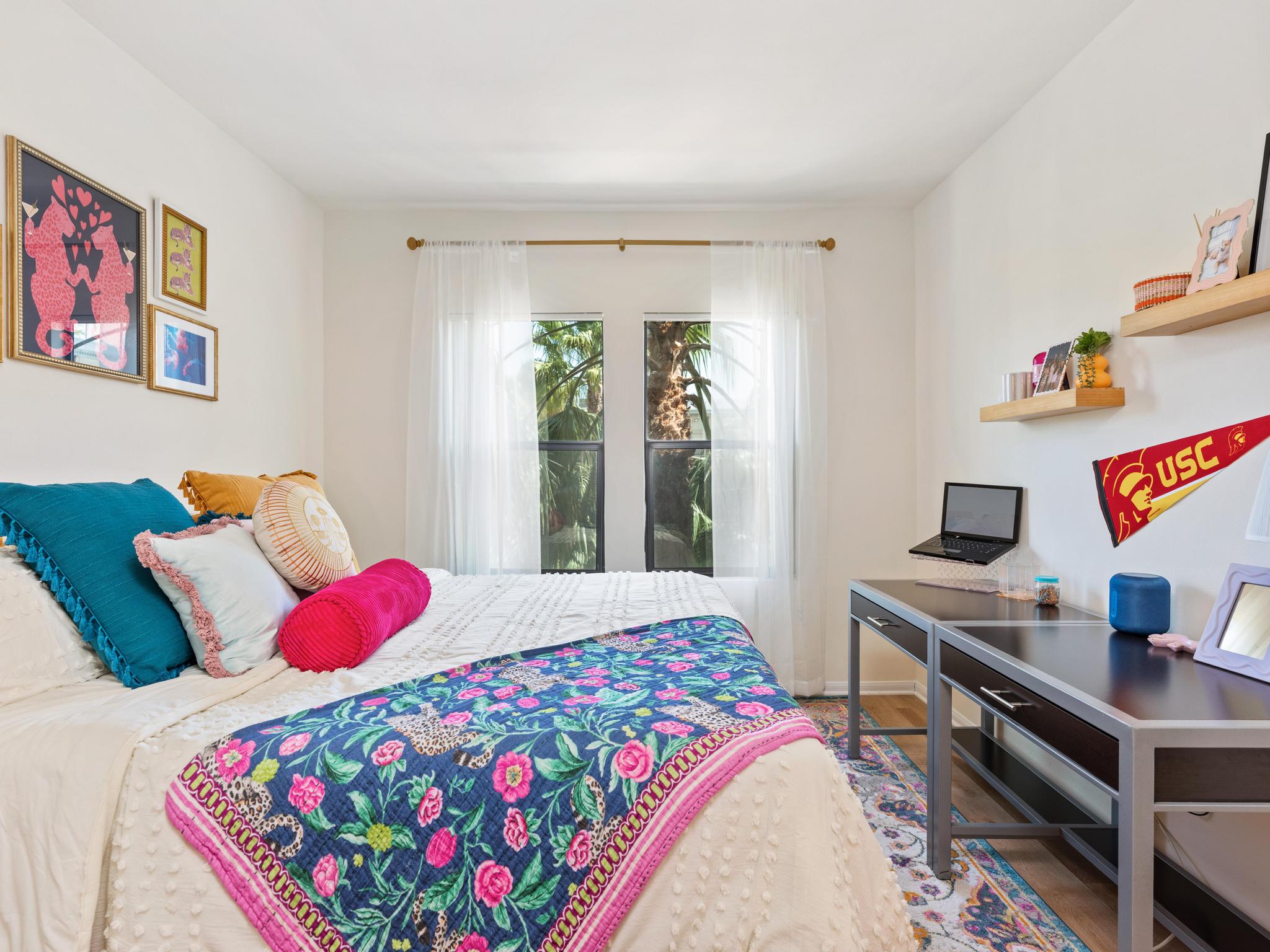 private bedroom set up
