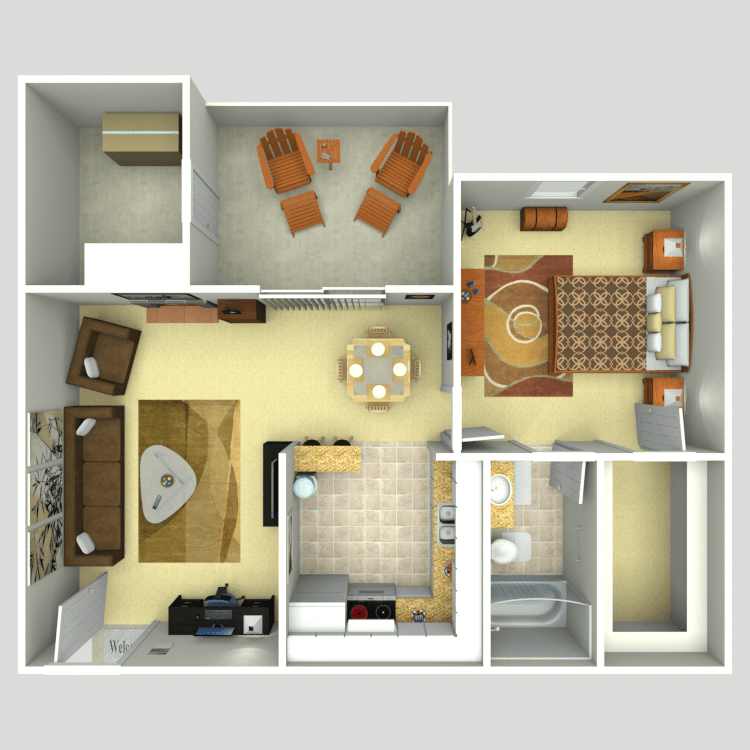 Floor plan image of 1B