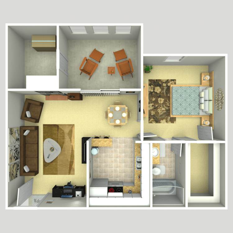 Floor plan image of 1C