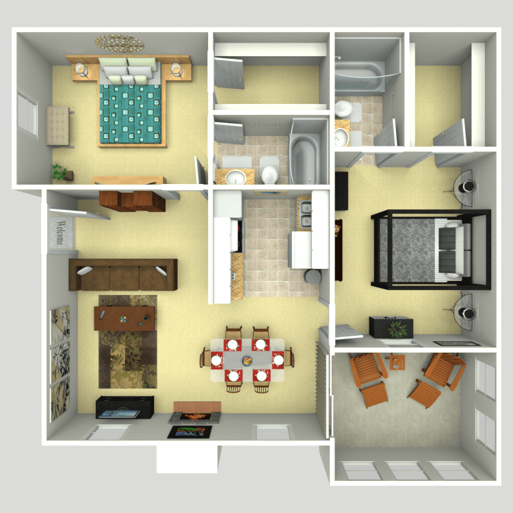 Floor plan image of 2B