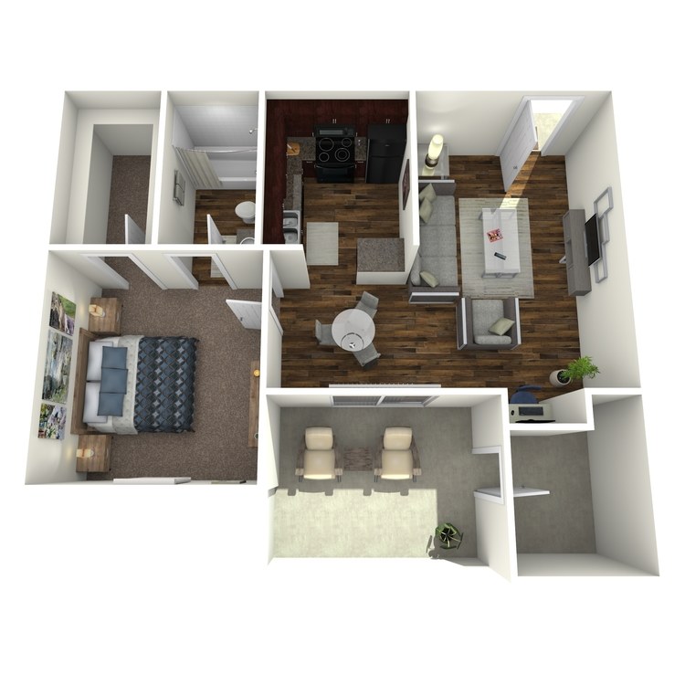Floor plan image of 1B