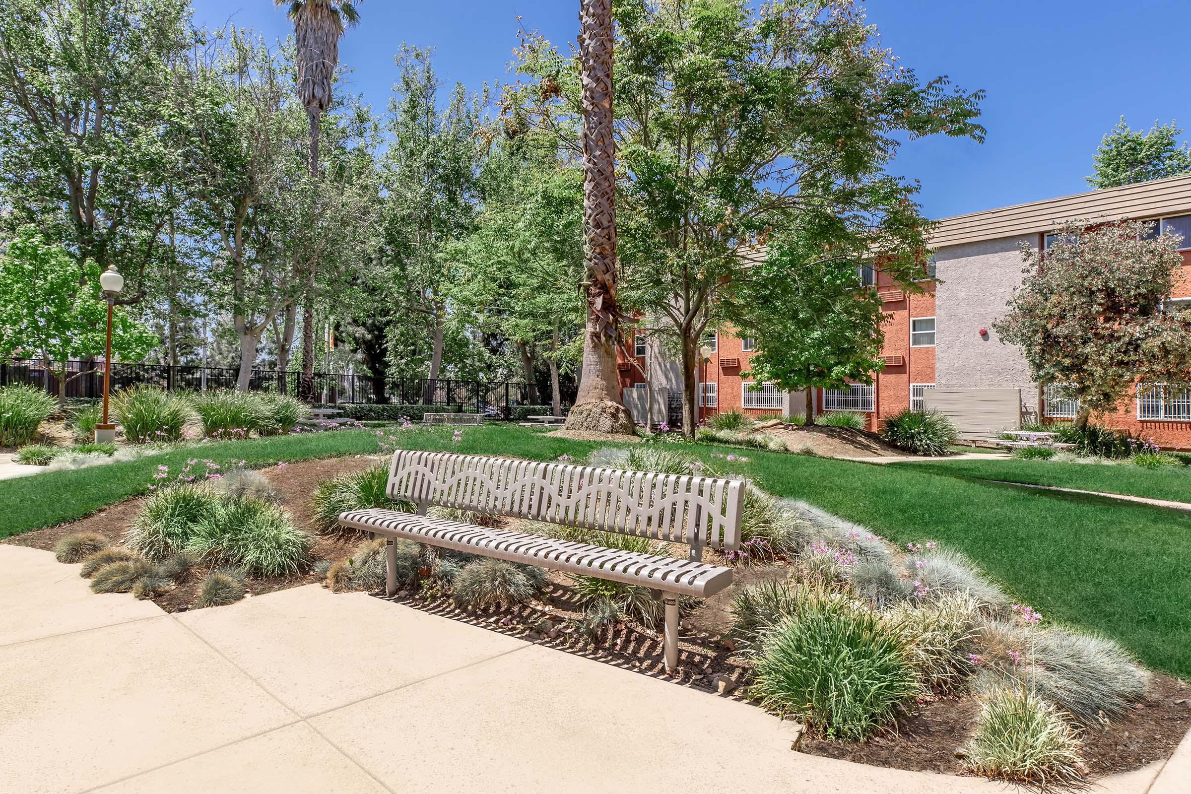 a garden in front of a house