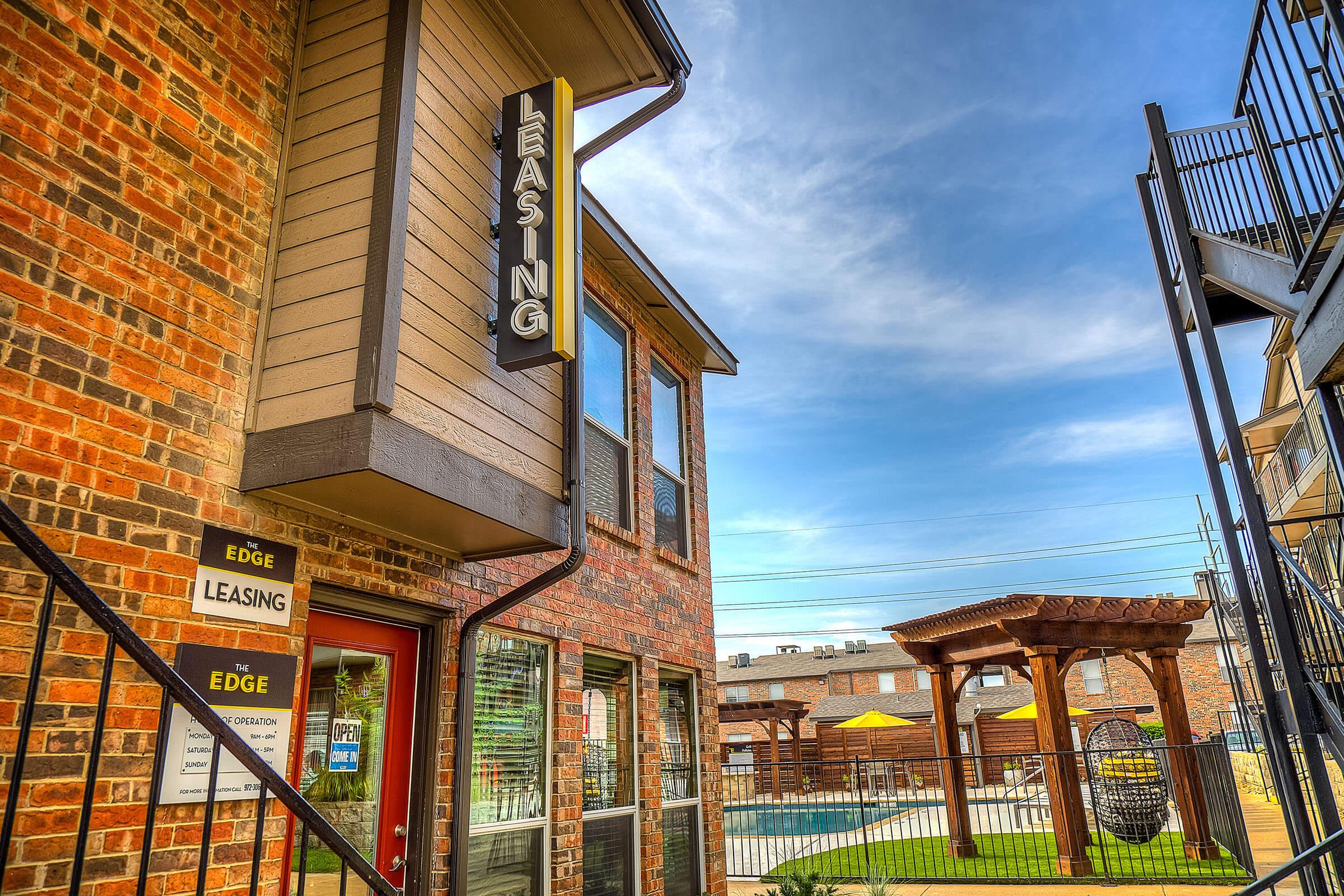 leasing office next to community pool