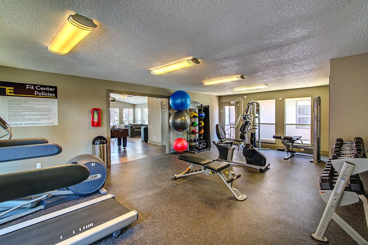 work-out equipment in the community gym