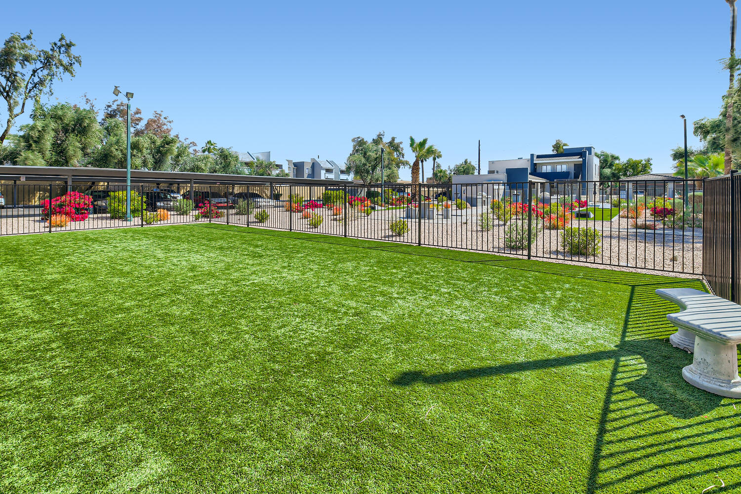 A large gated green field at Rise Camelback