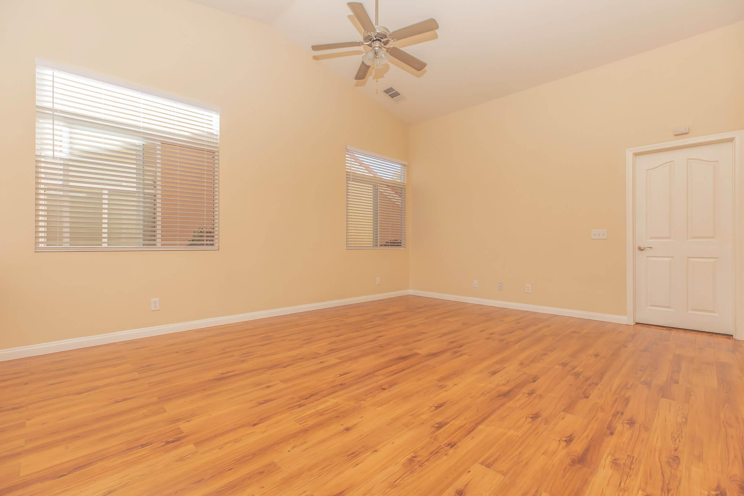 a room with a wood floor