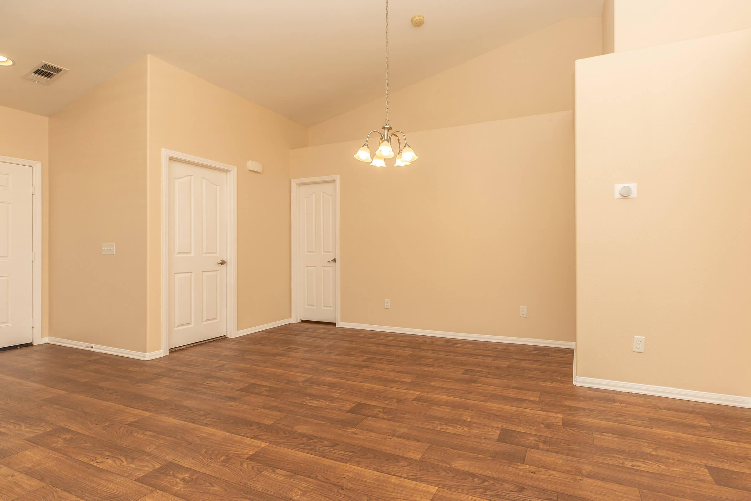 a room with a wooden floor