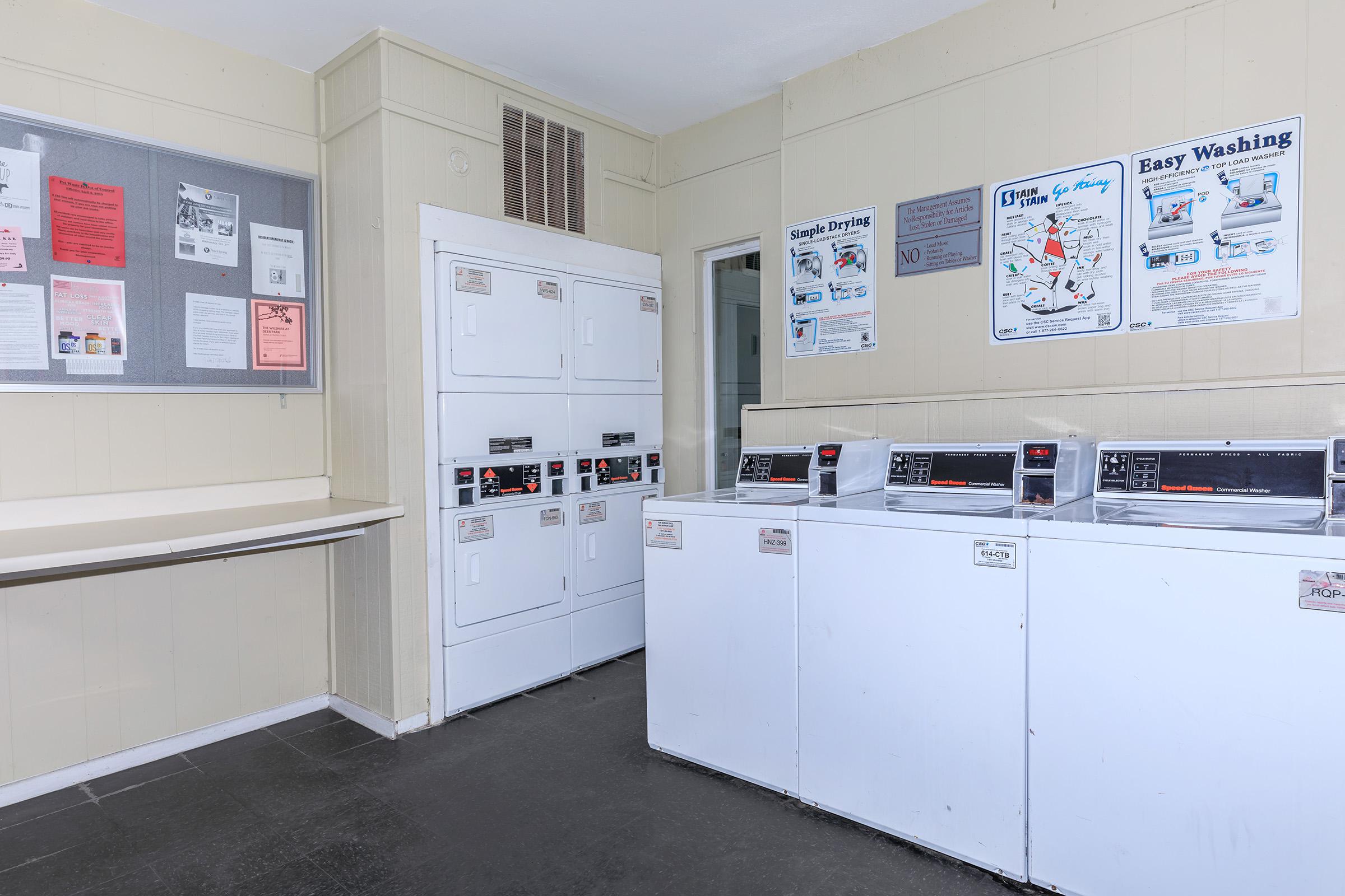 CONVENIENT ON-SITE LAUNDRY FACILITIES