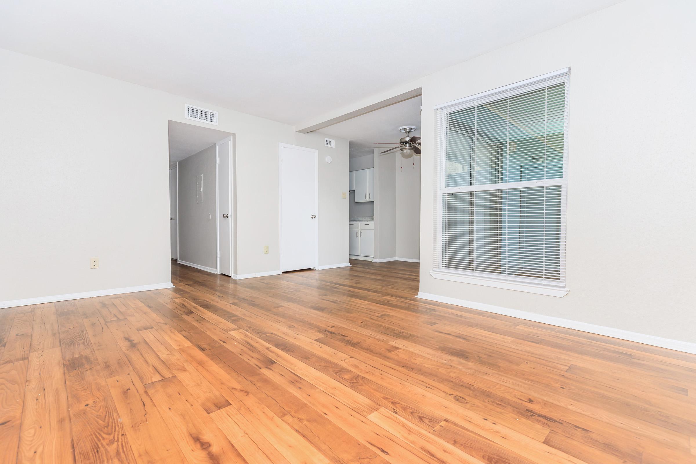 a room with a wooden floor