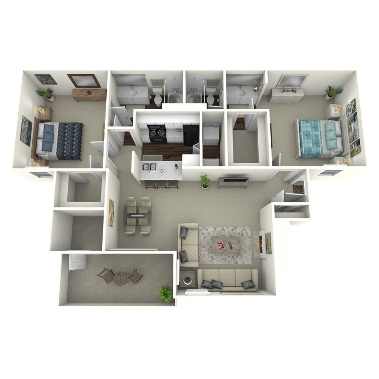 Floor plan image of 2x2 1004