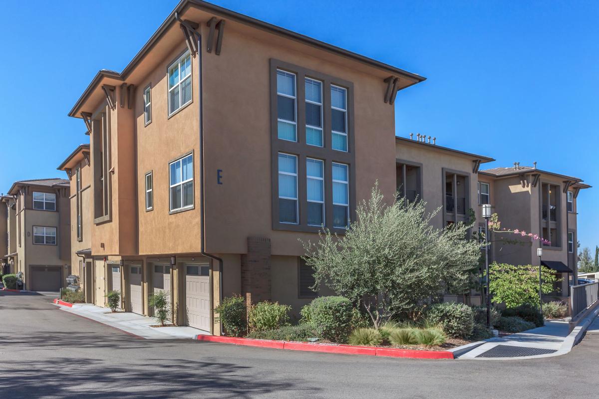 La Verne Village Luxury Apartment Homes community buildings with attached garages