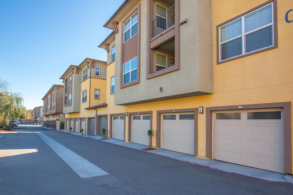 La Verne Village Luxury Apartment Homes community building with attached garages
