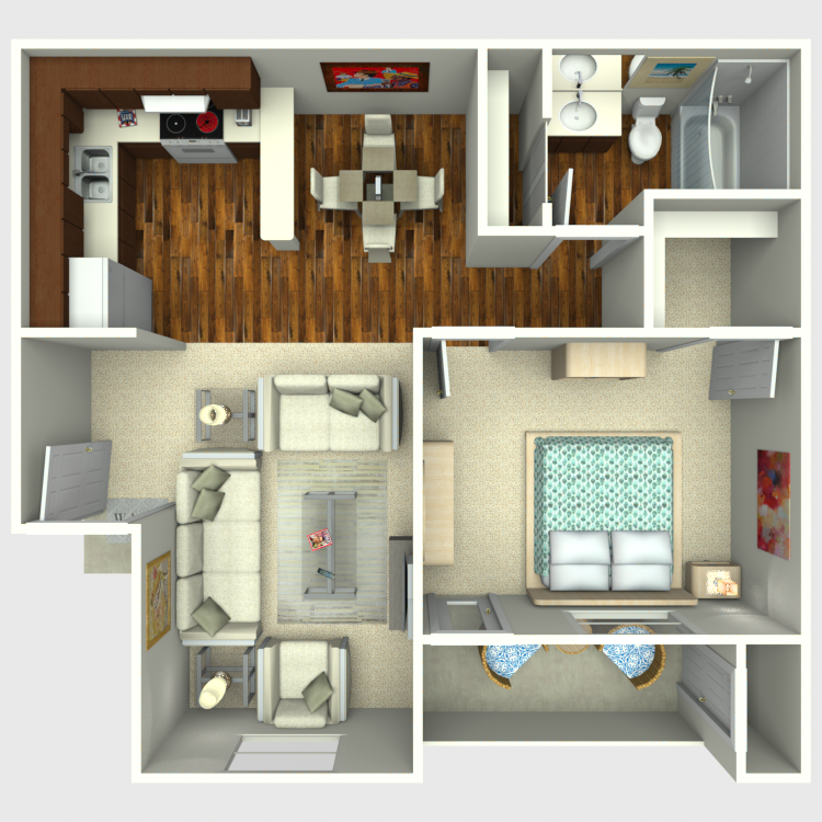 Floor plan image of One Bed A
