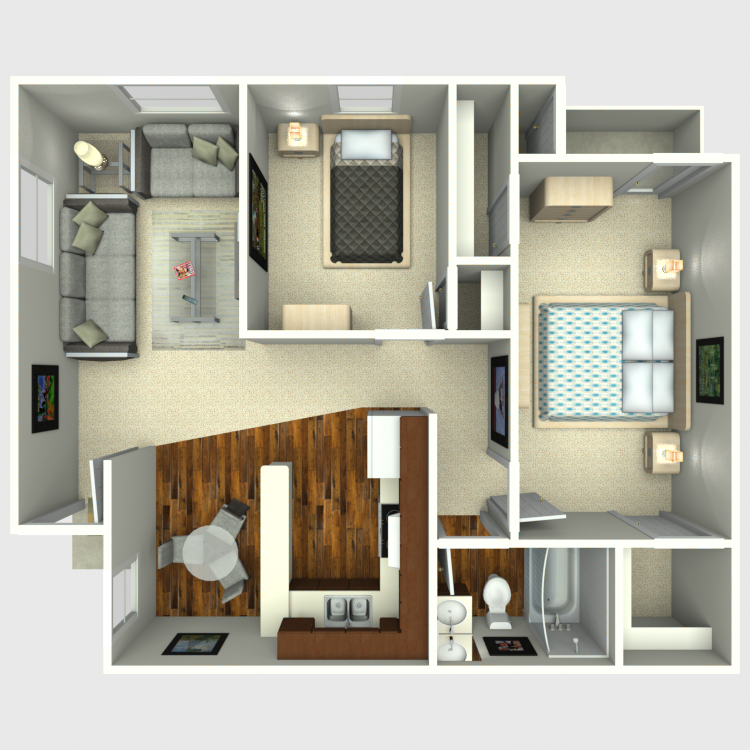 Floor plan image of Two Bed