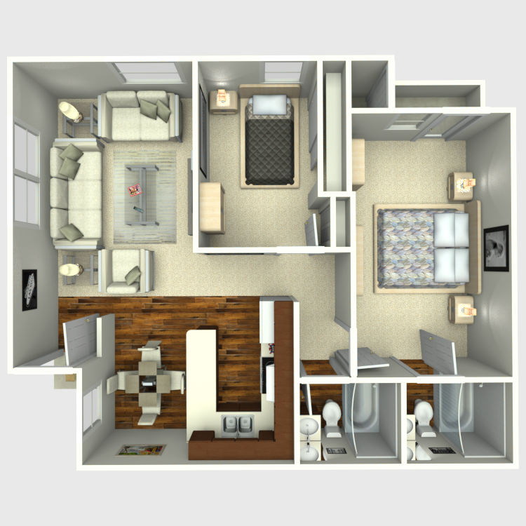 Floor plan image of Two Bed A