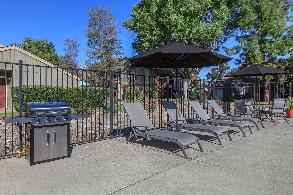 This is the grilling area at Cobblestone Village