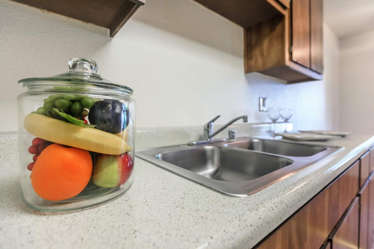 This is the kitchen at Cobblestone Village