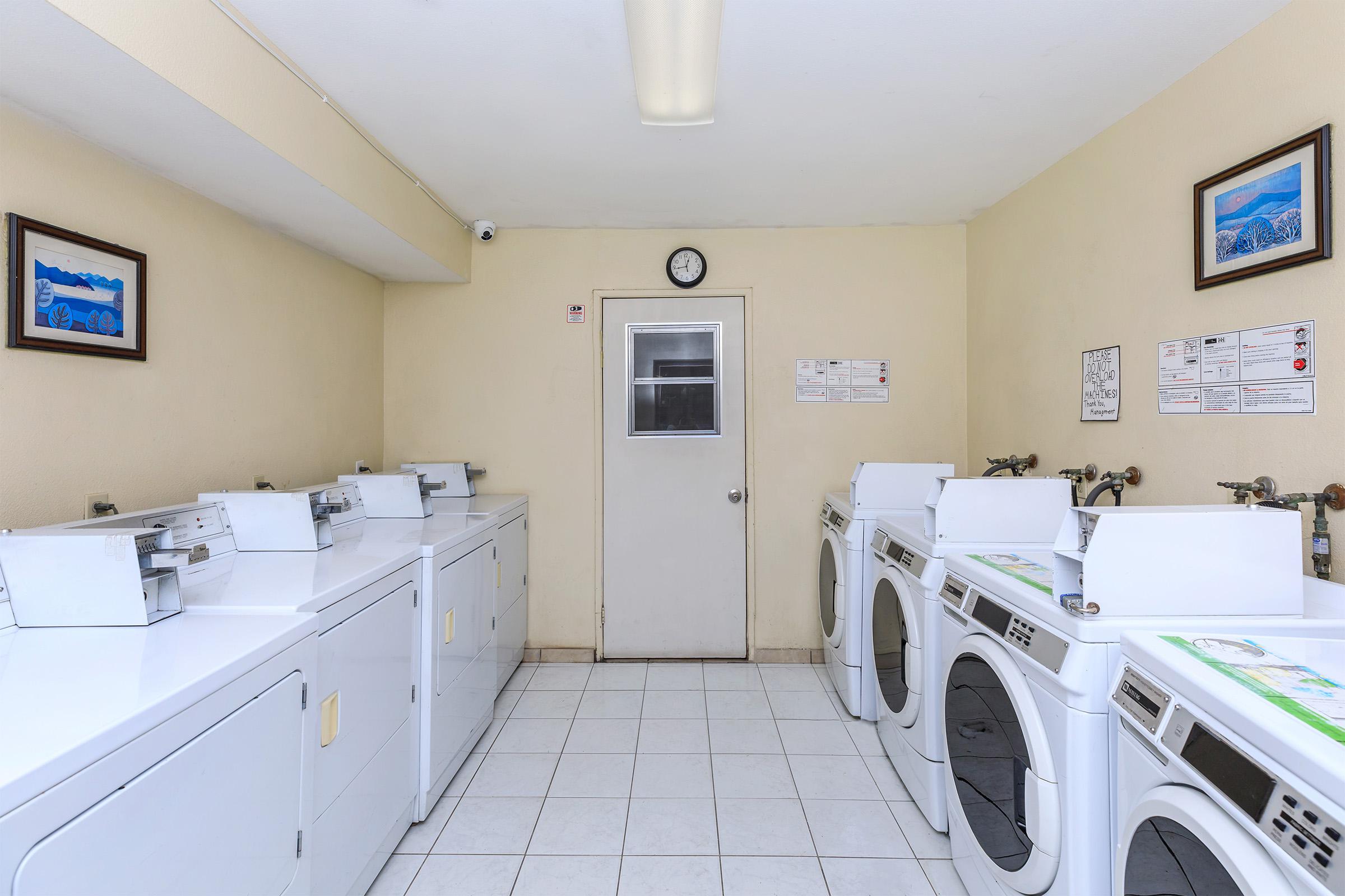 On-site laundry facility