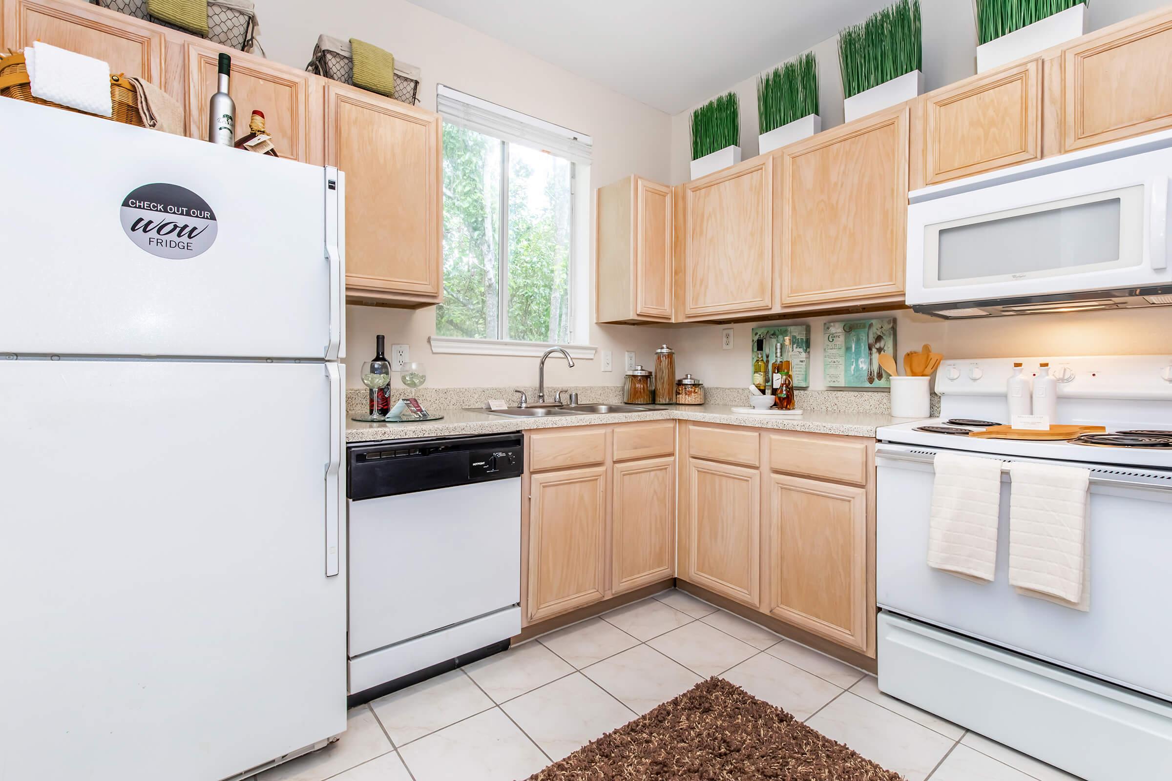 a kitchen with a stove and a refrigerator