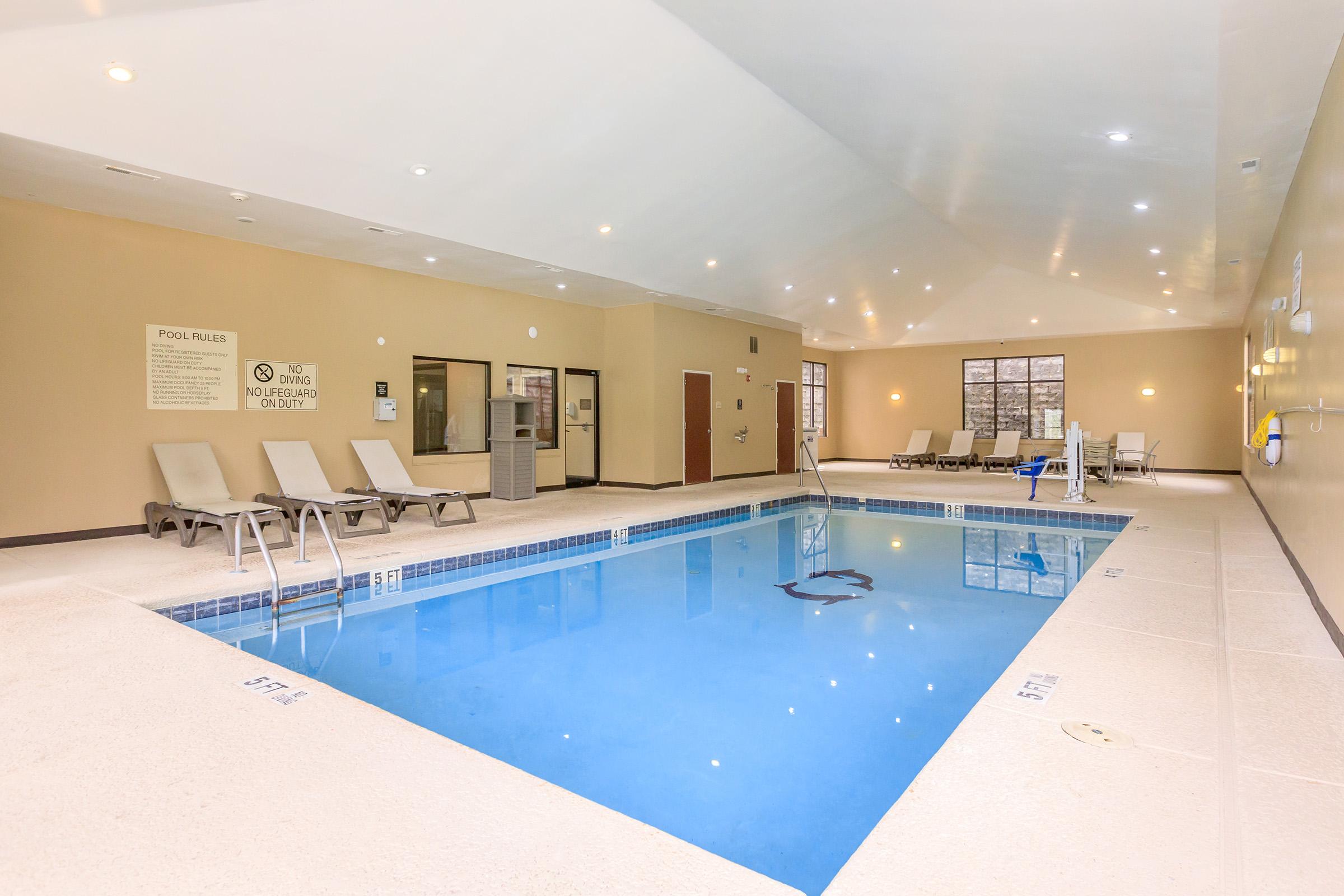 a kitchen with a large pool of water