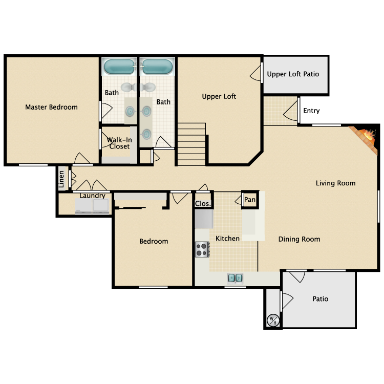 Floor plan image of Napoli Loft