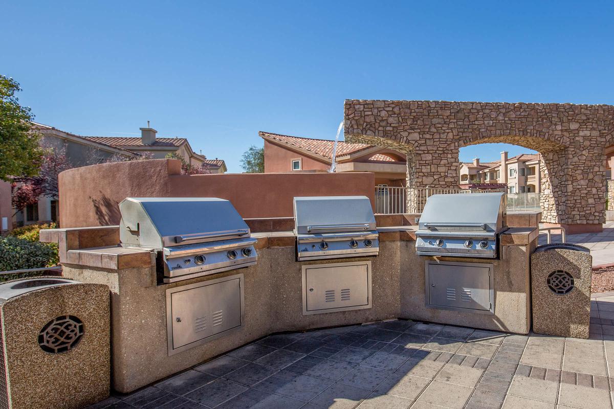 PICNIC AREA WITH BARBECUE AT CORONADO BAY CLUB IN LAS VEGAS