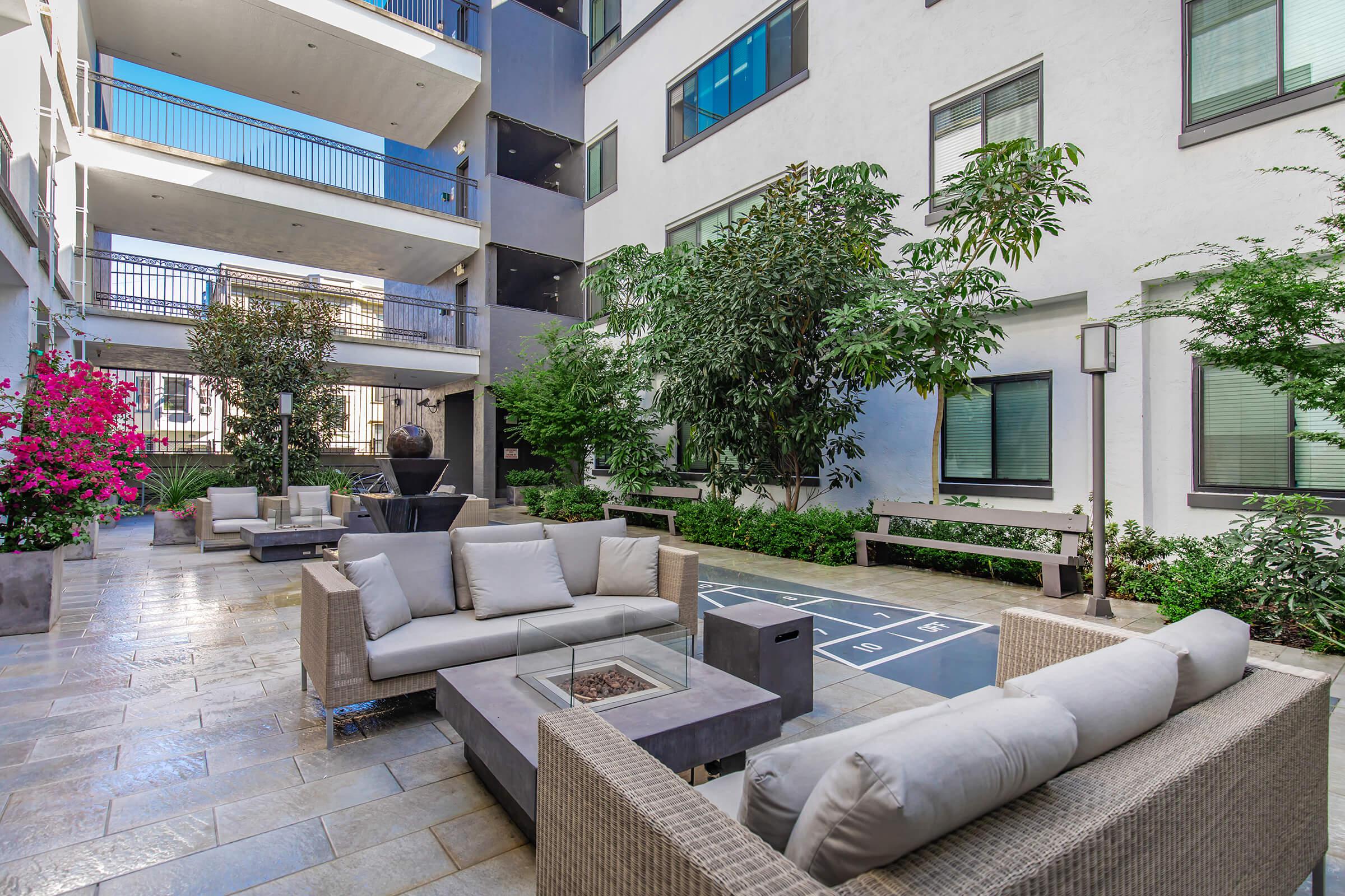 Courtyard with couches