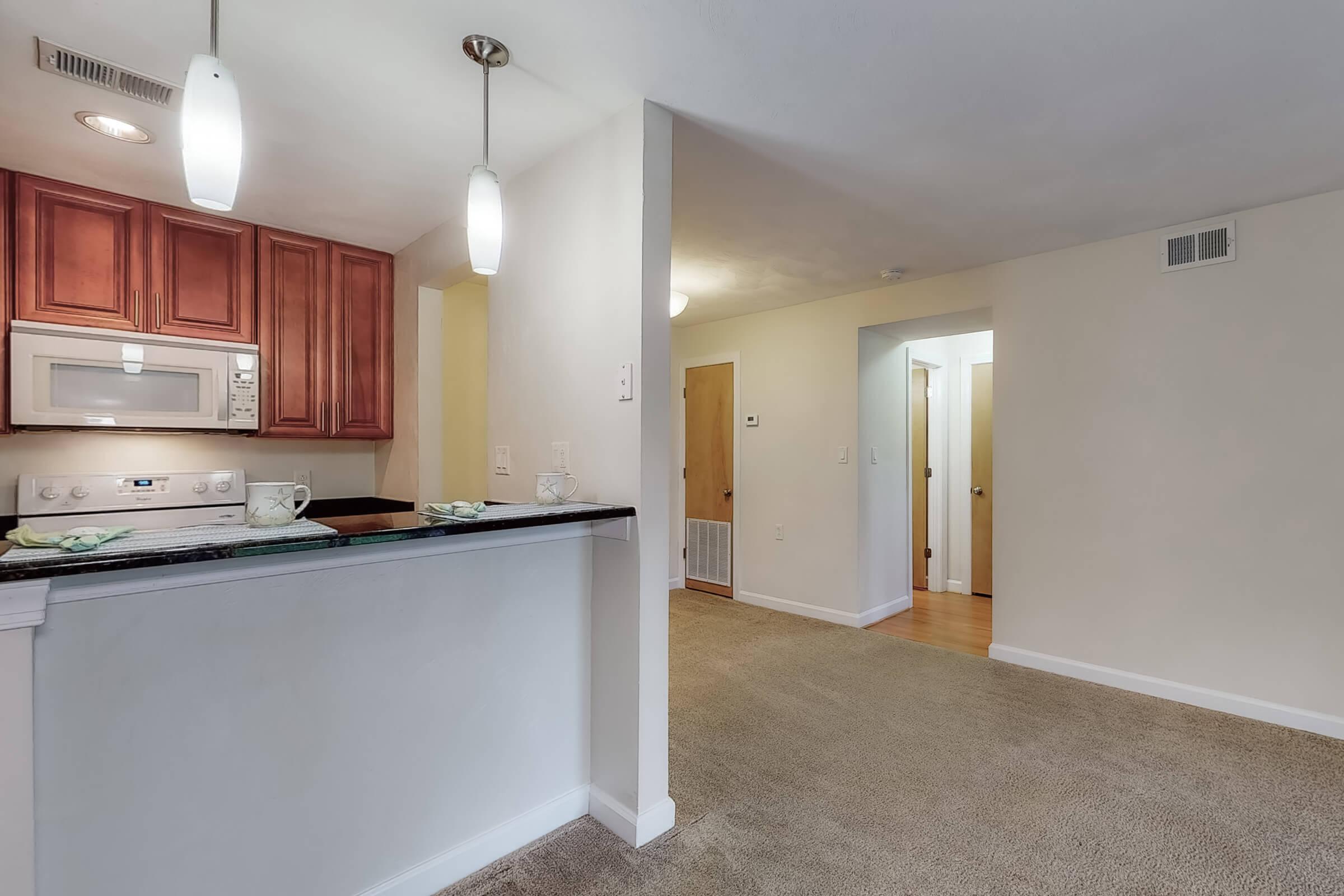 a view of a kitchen