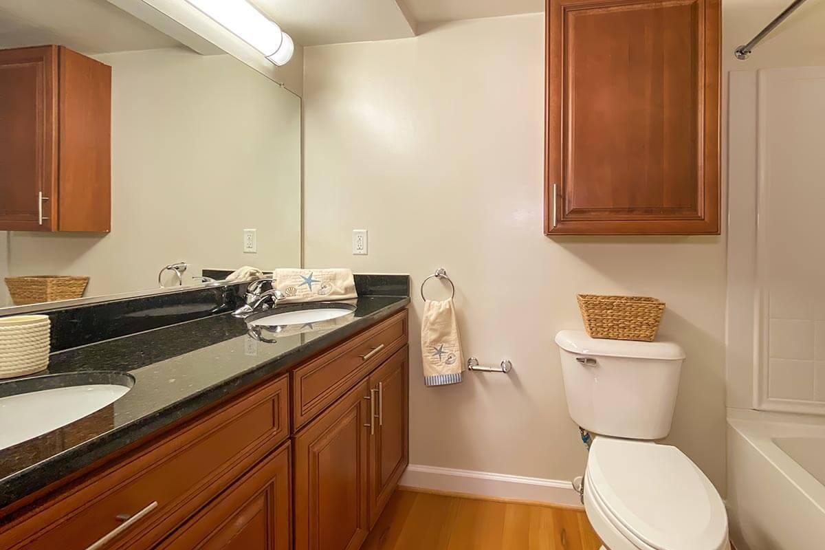 a kitchen with a sink and a refrigerator