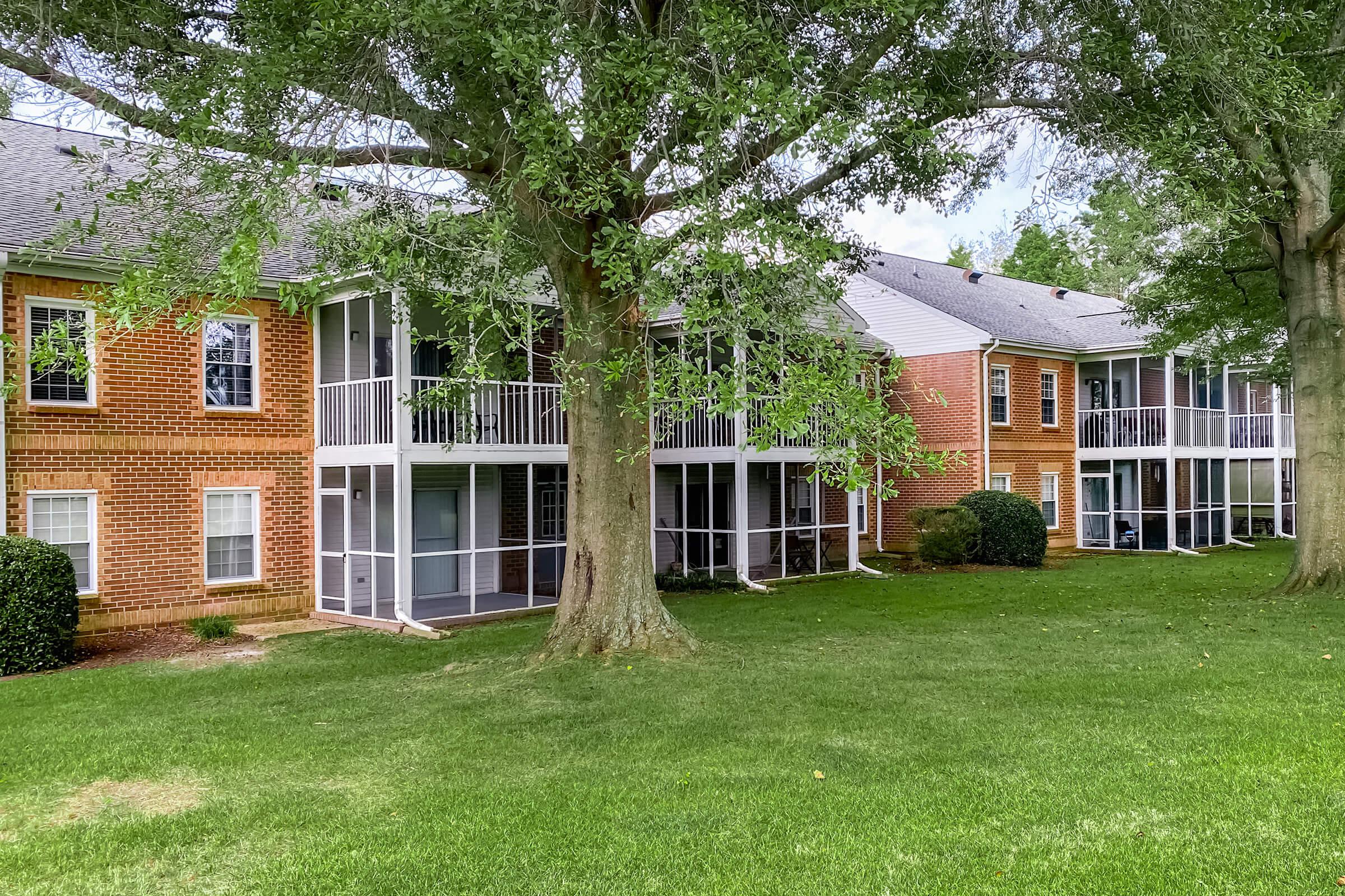 a large lawn in front of a house with Wheatland in the background