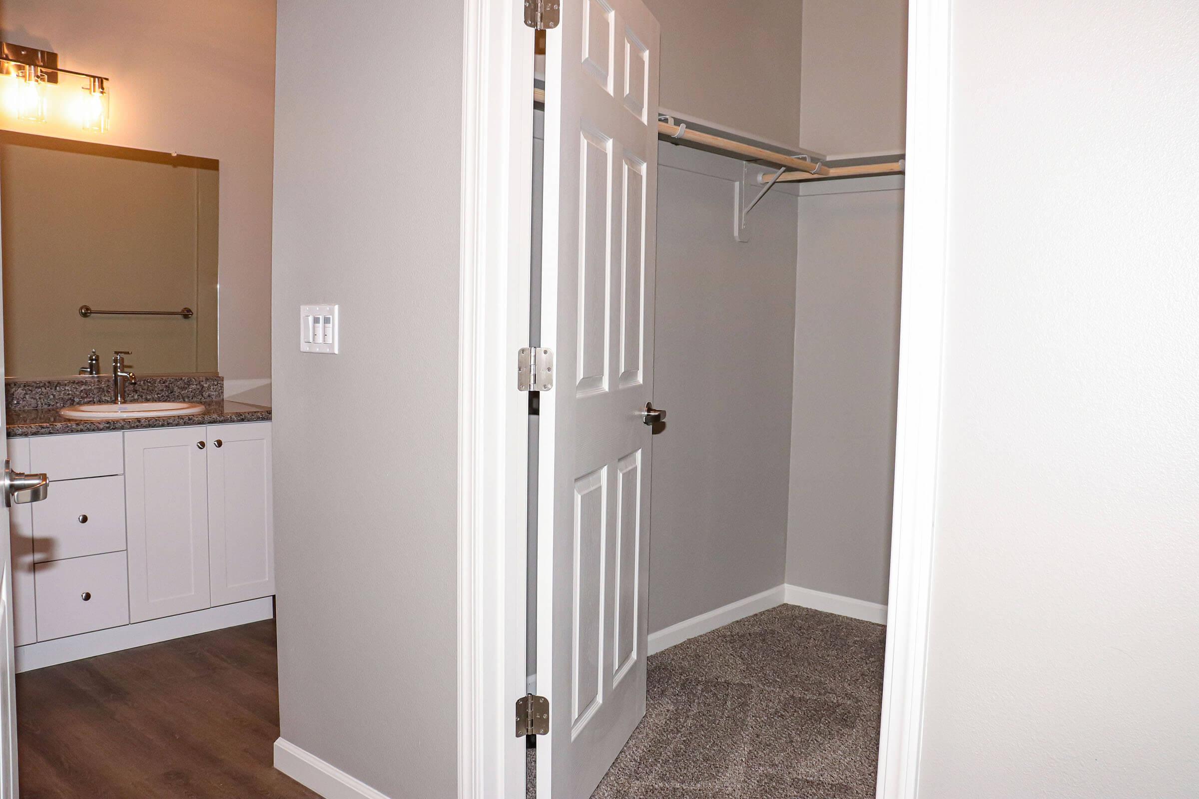 a refrigerator in a small room