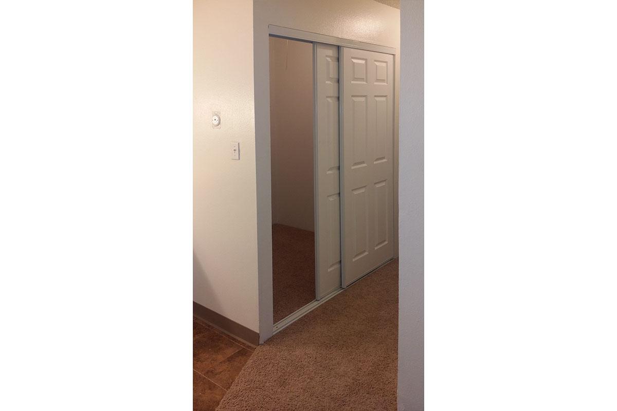 a double door in a room