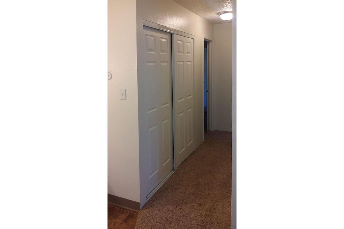 a double door in a room