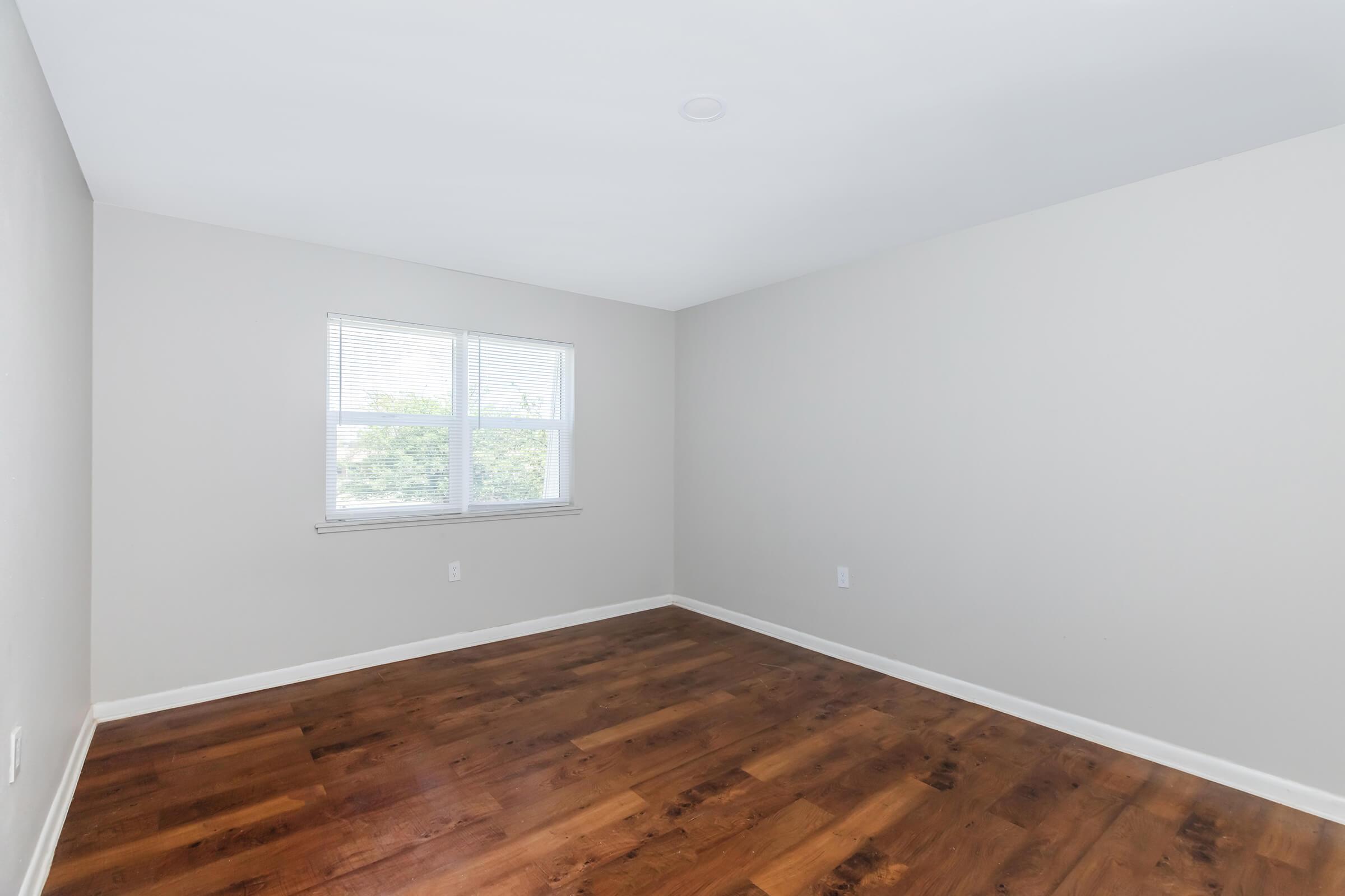 a room with a wood floor