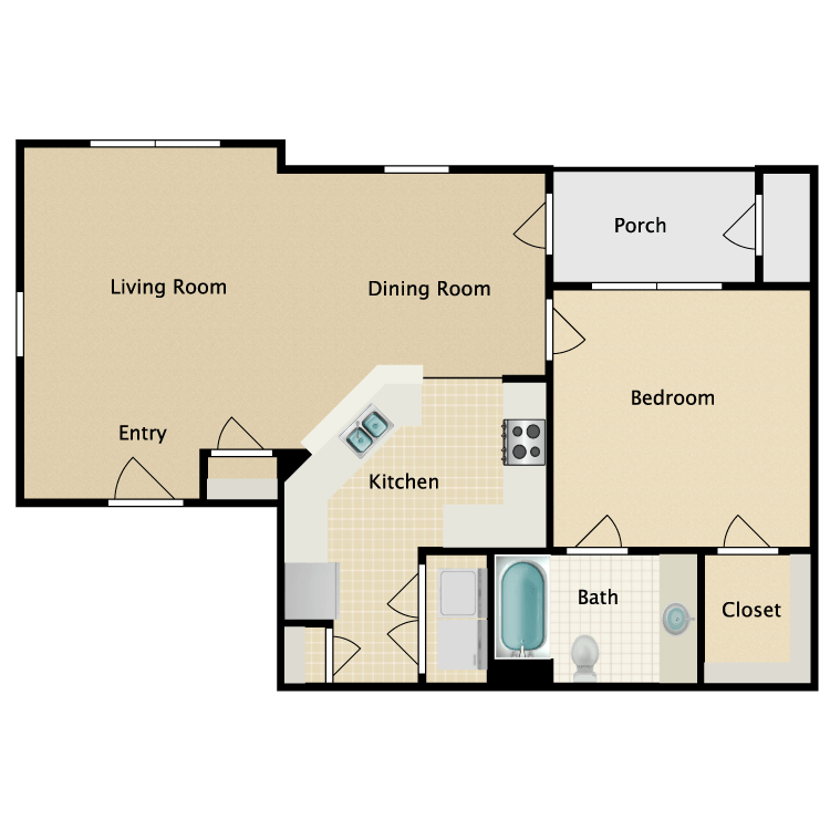 Unit A1 floor plan image