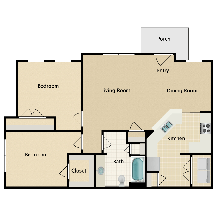 Unit B1 floor plan image