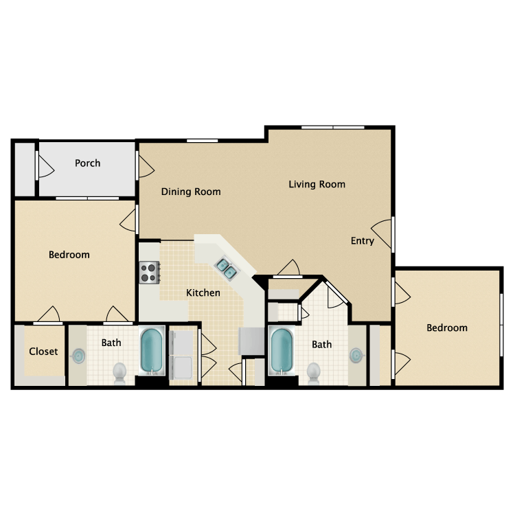 Unit B2 floor plan image