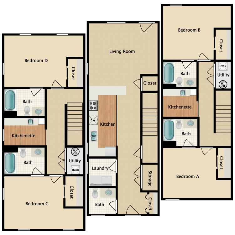 Floor plan image of Darby Townhouse