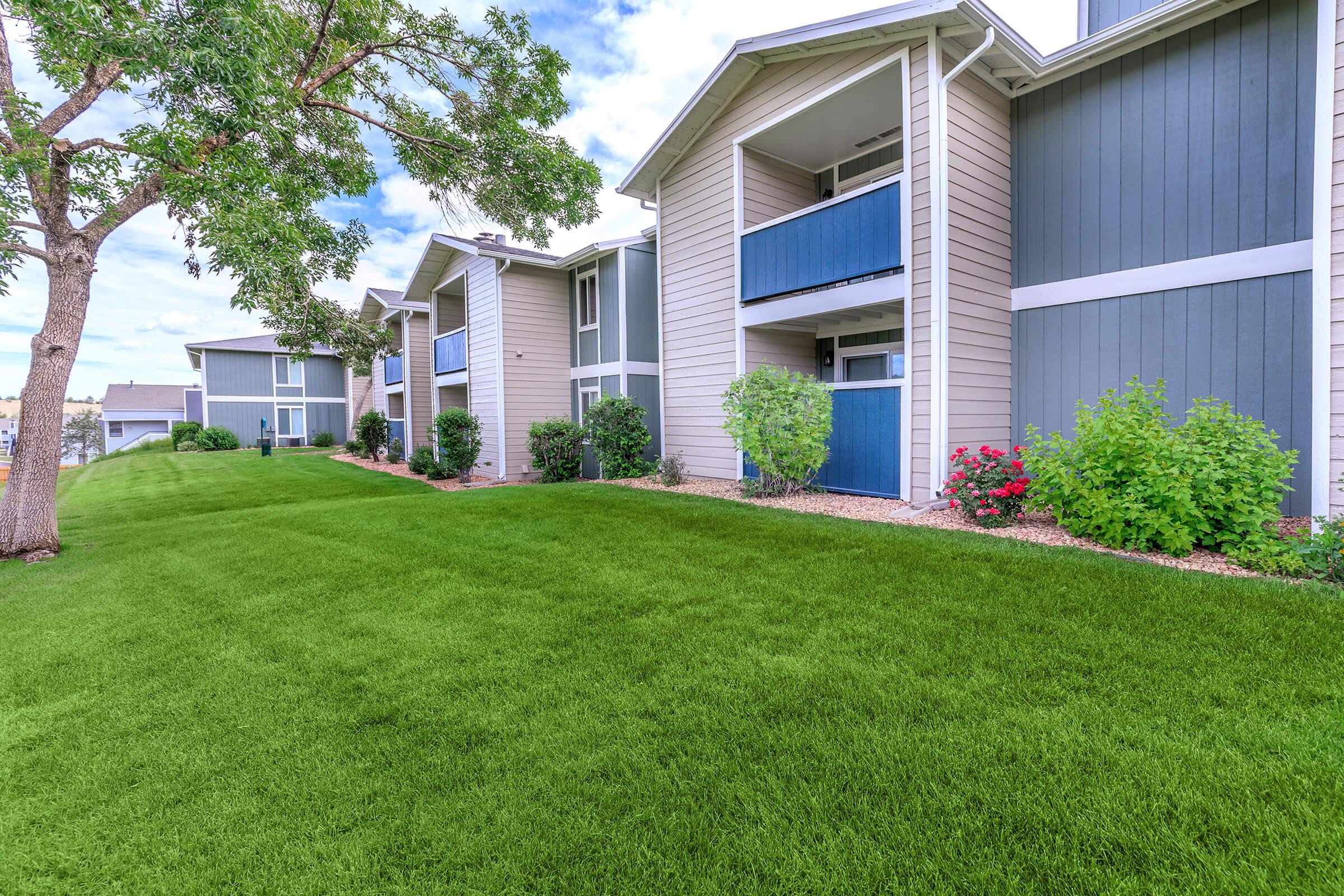 a large lawn in front of a house