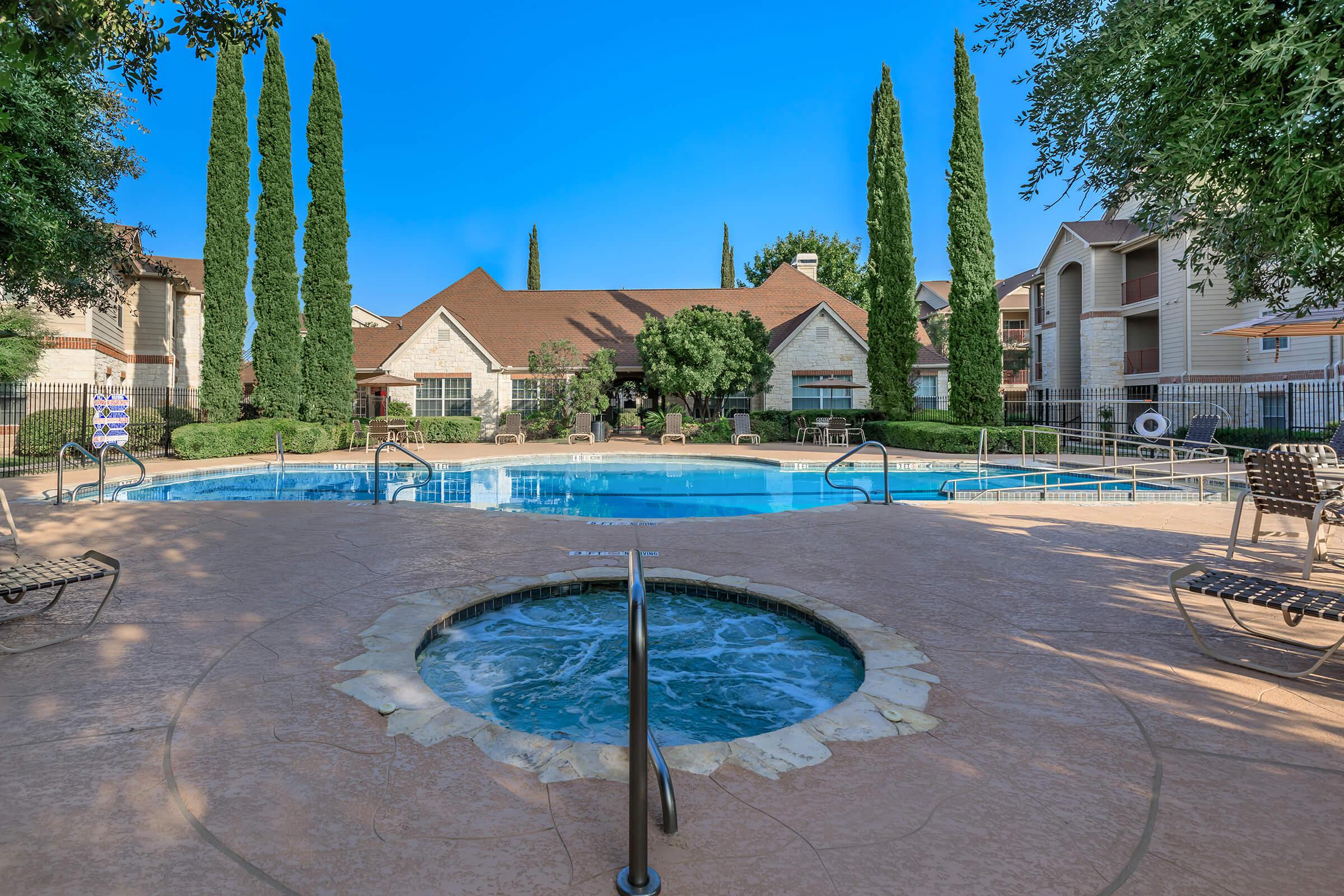 a small house in a pool of water