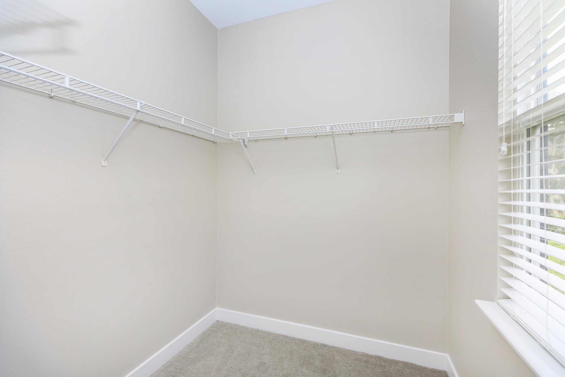 Walk-in closet with carpet