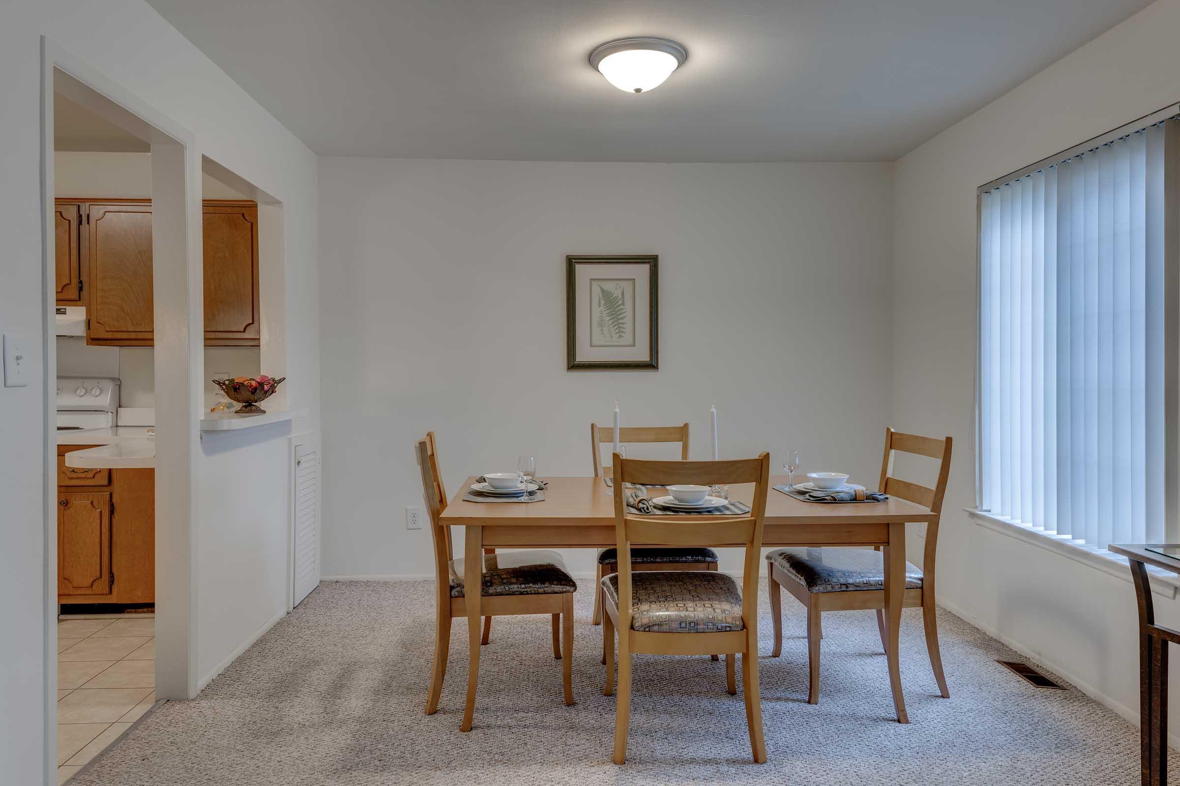 a dining room table